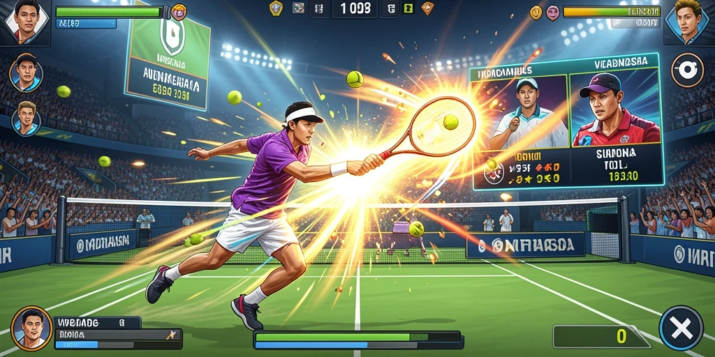 Screenshot menampilkan pemandangan kerajaan yang megah.