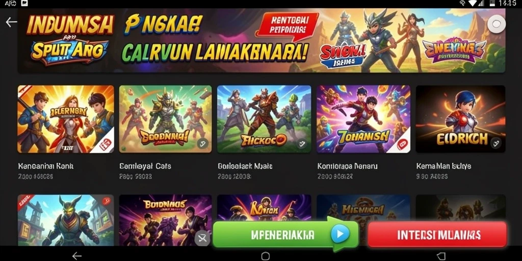 Tangkapan layar permainan slot yang menarik.